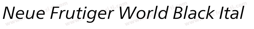Neue Frutiger World Black Italic字体转换